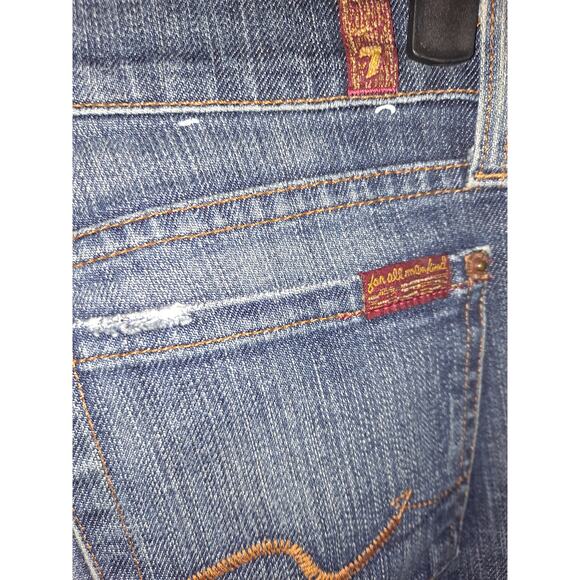 7 For all Mankind Bootcut‎ Slightly Distressed Jeans Size 29 - Picture 3 of 6